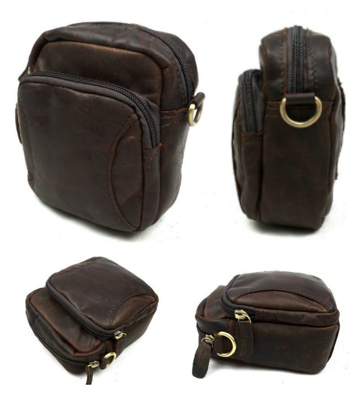 Mini Mochila em Couro Crossbody de Estilo Clássico